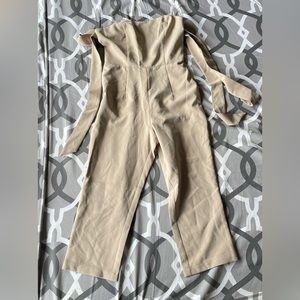 Beige one piece jumpsuit